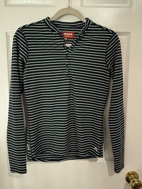 Simms Black & White Striped Long-Sleeve Henley